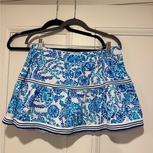 Lilly Pulitzer Blue & White Floral Skirt
